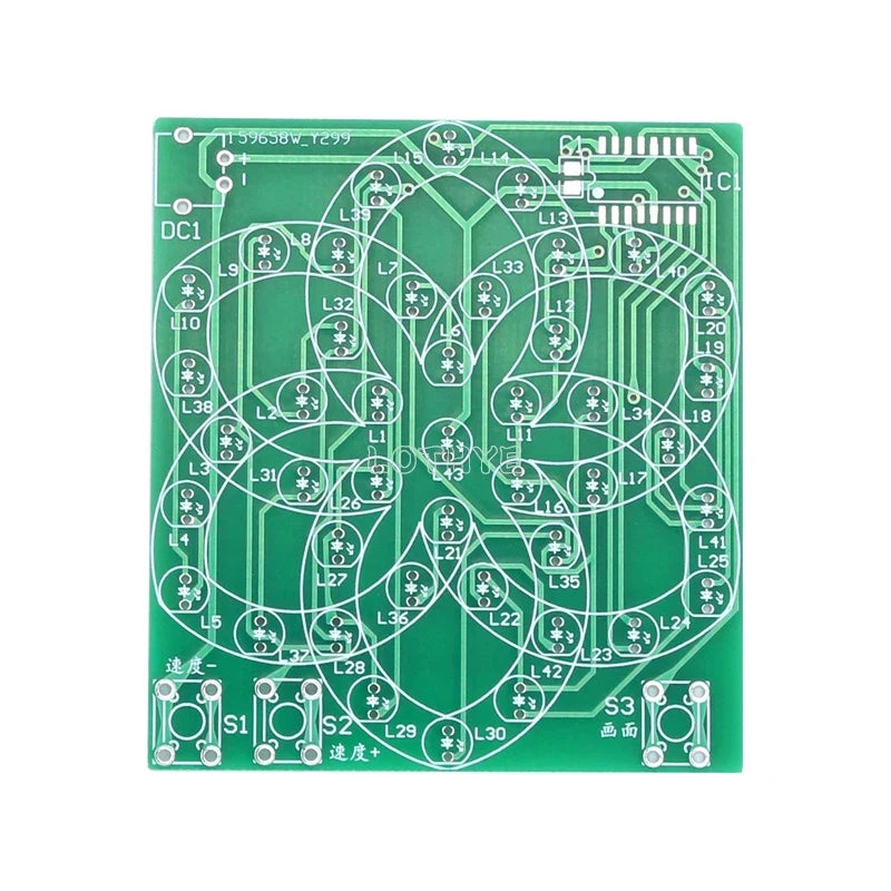 43 LED DIY Windmill Soldering Kit – 9 Animated LED Patterns 5V