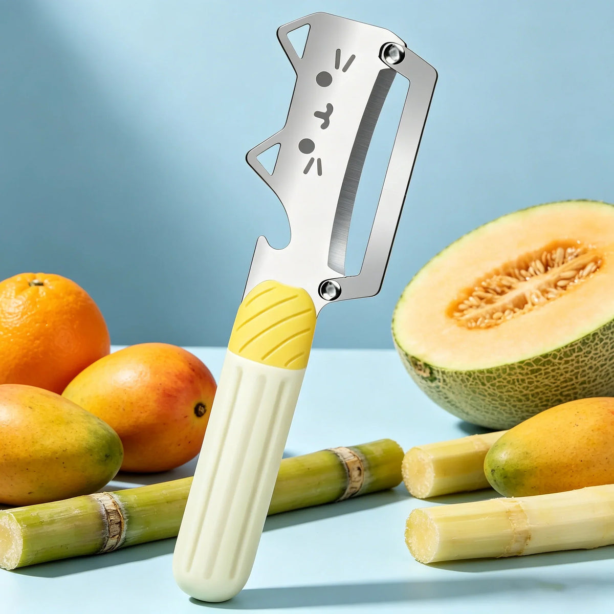 Multifunctional Pineapple & Sugarcane Peeler – Heavy-Duty Knife