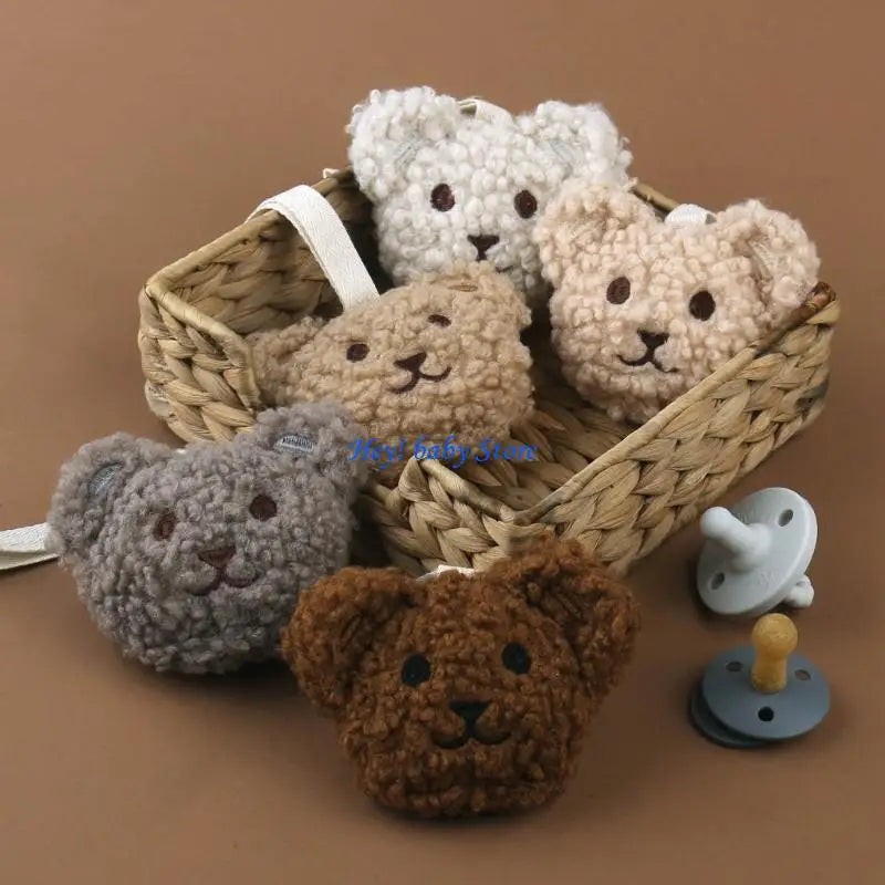 Baby Bear Pacifier Clip Chain Pendant Holder for Newborns