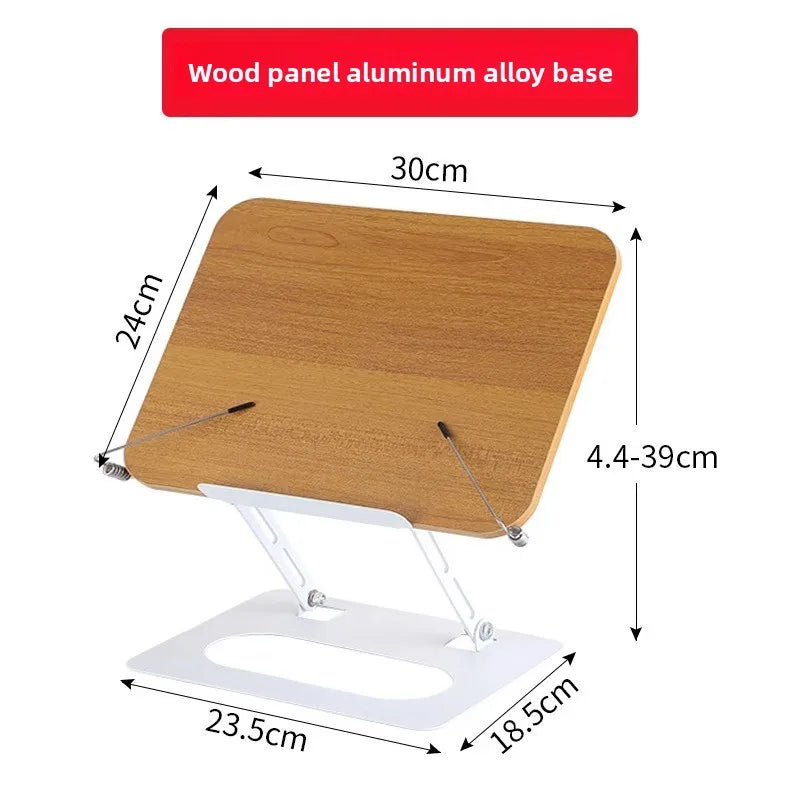 Music Stand Laptop Lifting Rotating Base Wooden Board Page Clip That