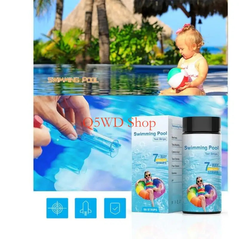 Pool Water Test Strips – Chlorine & Bromine Testing 50/100 Pack