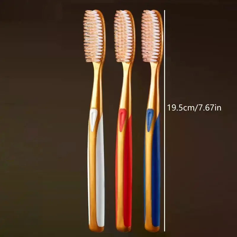 6-Pack Large Head Soft Bristle Toothbrush – Anti-Slip Wide Handle