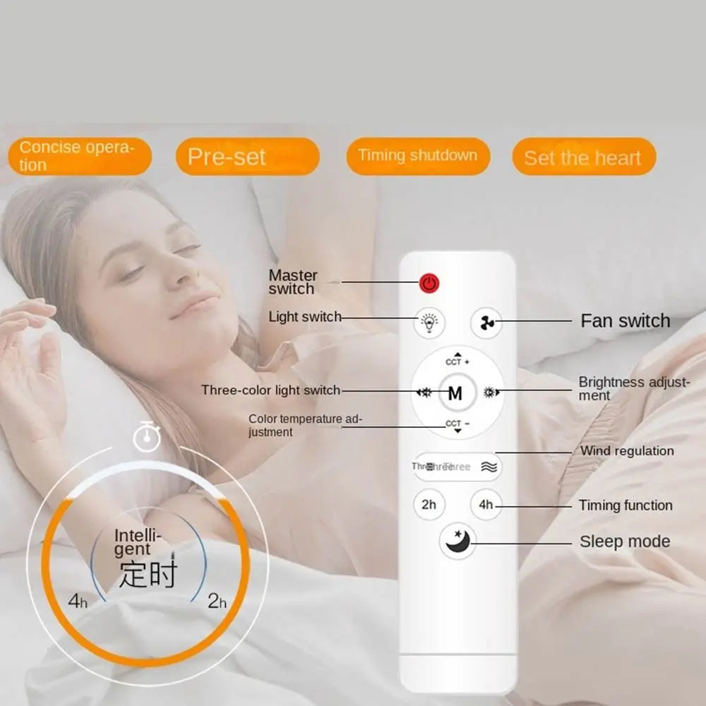 Ceiling Fan with Light & Remote | E27 Socket Dimmable 30W
