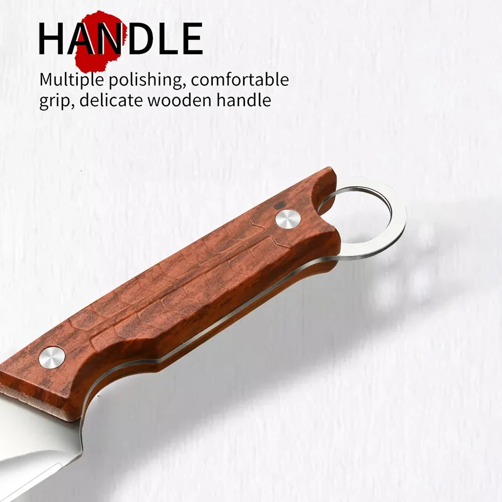 PLYS Fixed Blade Camping Knife – Stainless Steel with Sheath