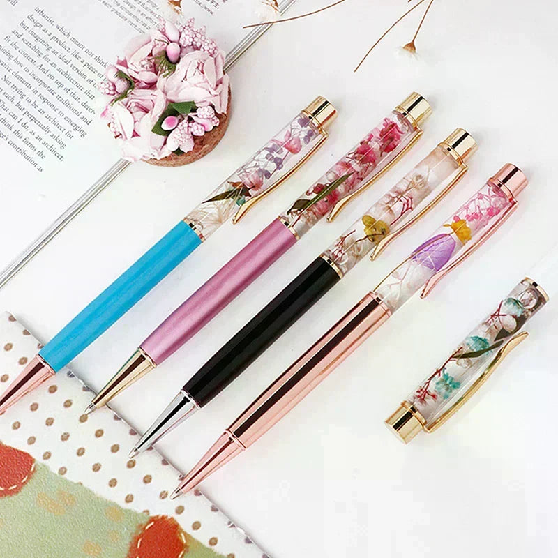 Handmade Dried Flower Ballpoint Pen | Laser Engravable Gift