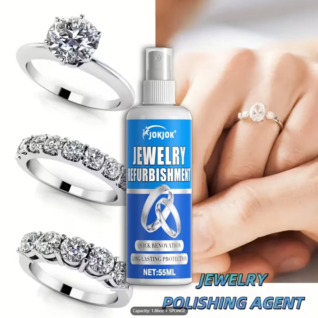 Quick Shine Jewelry Cleaner Spray with Sponge – Gold & Silver