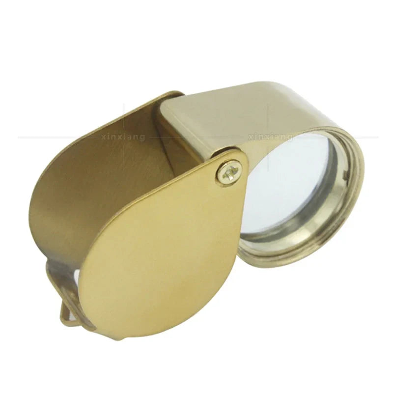 30X Folding Jeweler Loupe – Pocket Magnifying Glass Gold