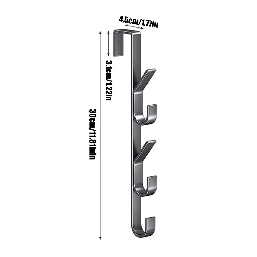 Door Hanger Clothes Hanging Carbon Steel Sturdy Over Hooks Versatile