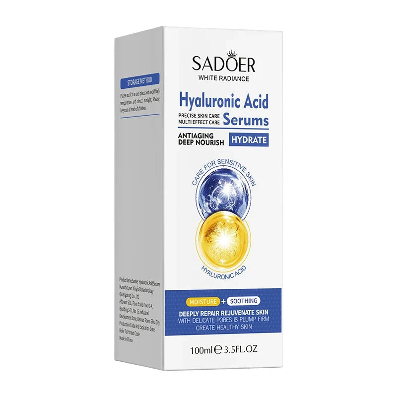 SADOER Hyaluronic Acid Face Serum – Firming & Hydrating 100ml