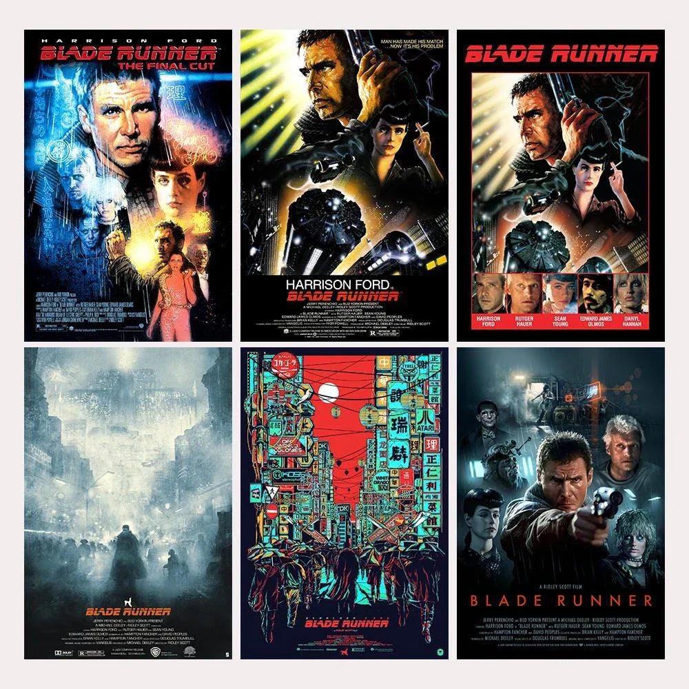 Blade Runner 1982 Vintage Movie Poster Canvas Wall Art Print