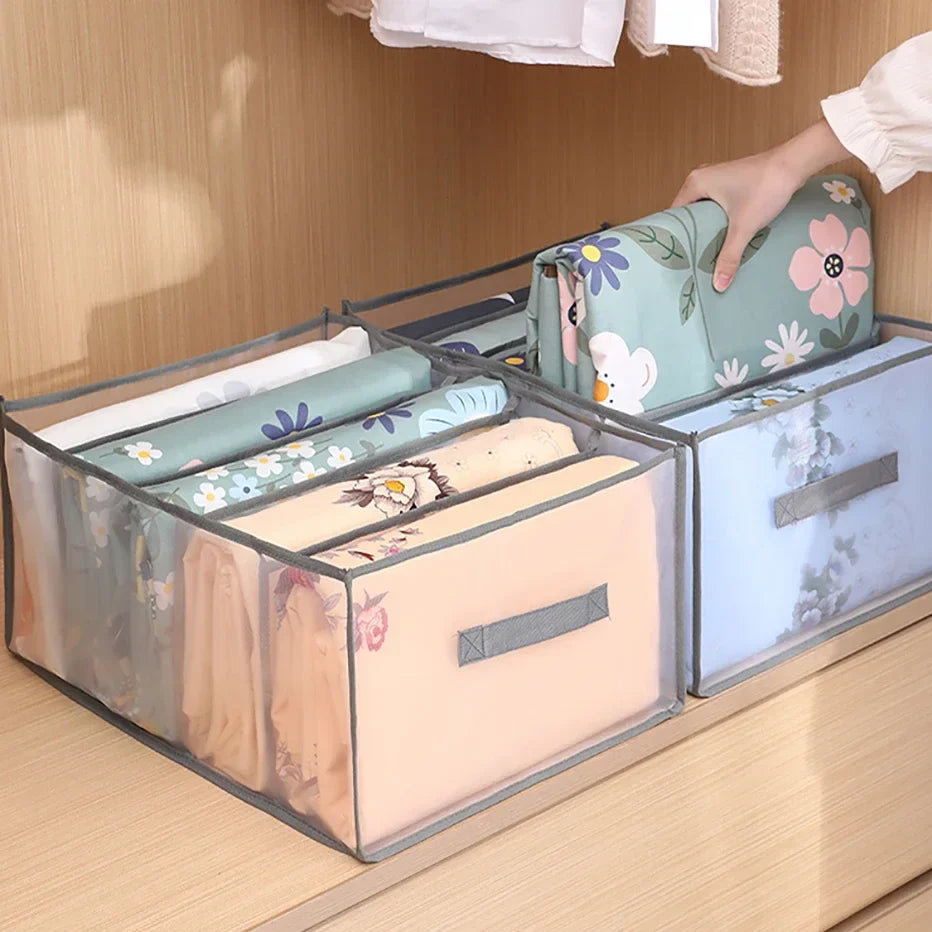 5-Grid Bedding Storage Box – Quilt, Sheet & Towel Organizer