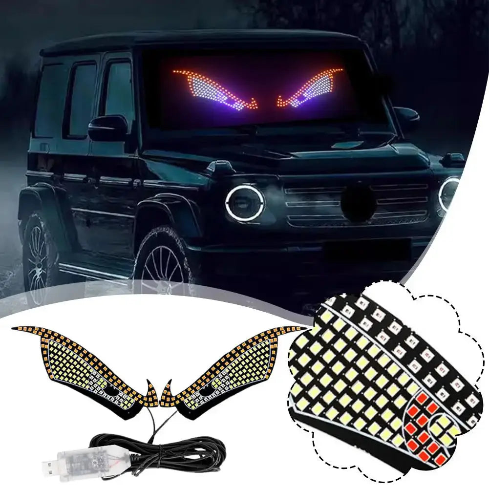 LED Devil Eyes Light for Cars & Trucks – USB, Waterproof Warning Light