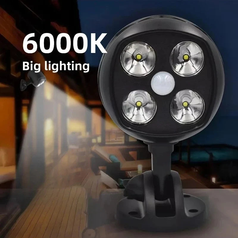 LED Motion Sensor Outdoor Wall Light | Battery Powered, Waterproof