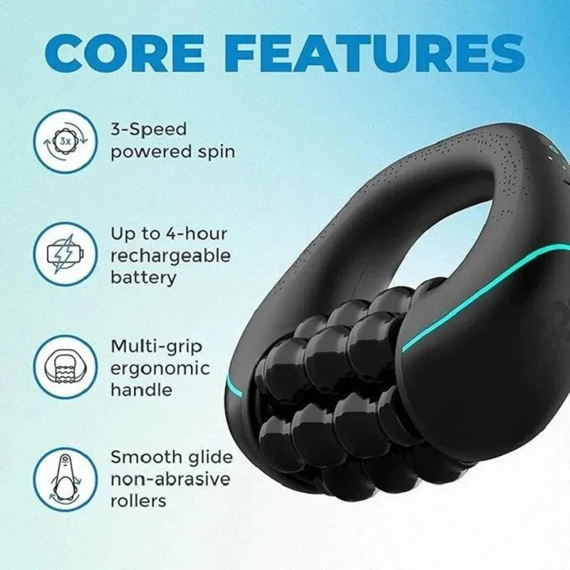 Mini Rolling Percussive Massager | 3-Speed Rechargeable Body Massager