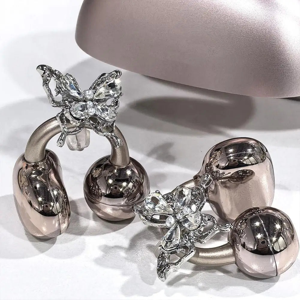 Diamond Rhinestone Earphone Clip – Snap-On Fashion Jewelry for Women