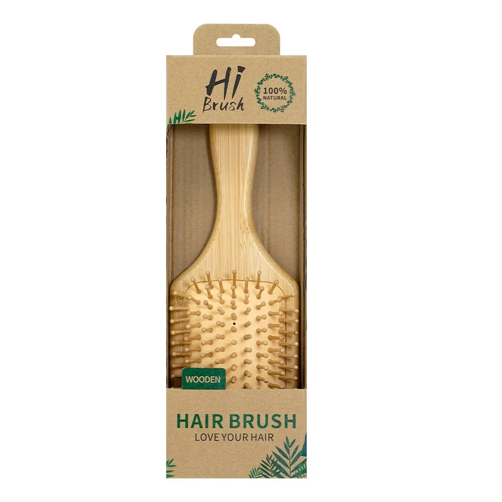 Natural Bamboo Air Cushion Hair Brush – Anti-Static Massage Comb
