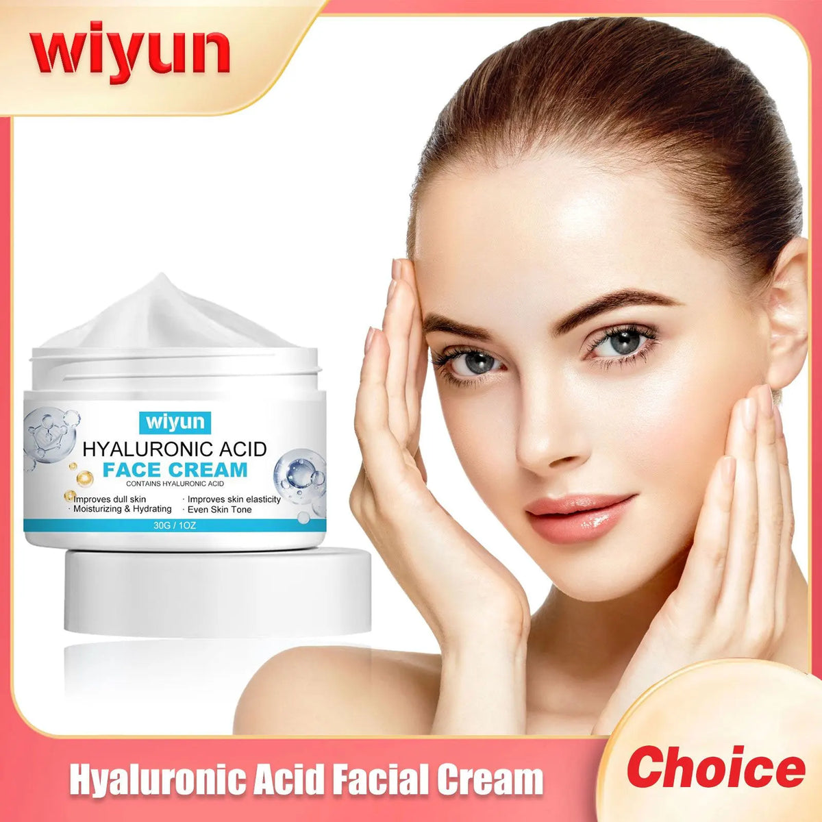 WIYUN Hyaluronic Acid Face Cream – Pore & Oil Control 30g