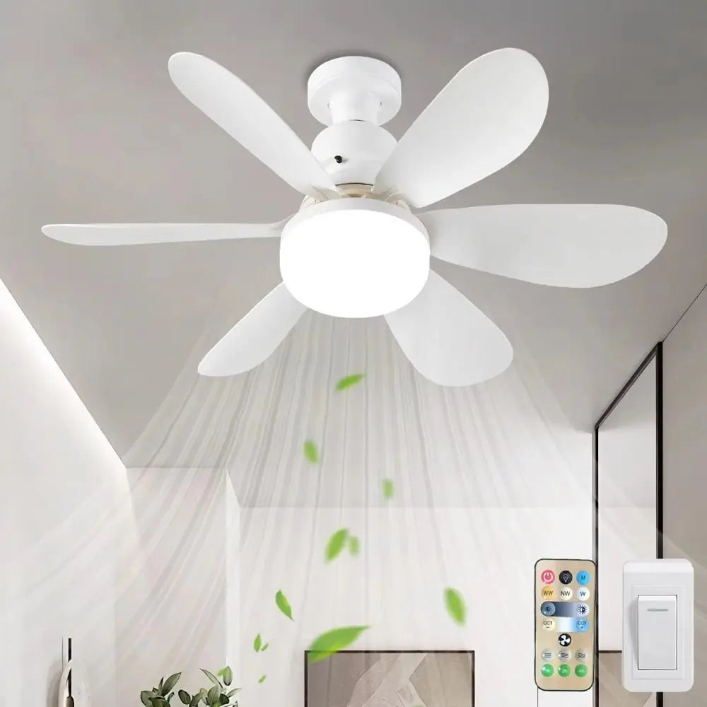 Minimalist LED Ceiling Fan Light with Remote 30W/40W Dimmable