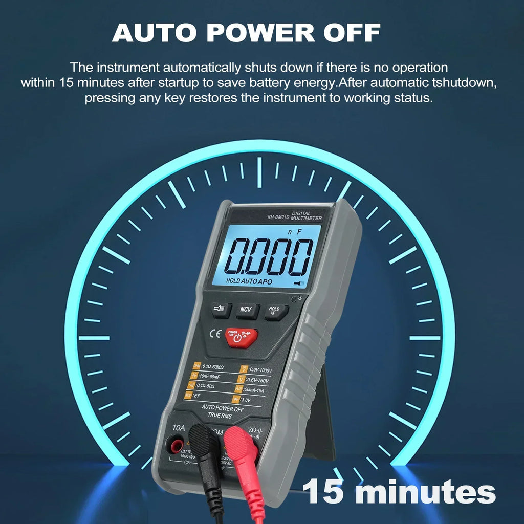 KM-DM01D Auto-Scan Digital Multimeter | 6000 Count RMS