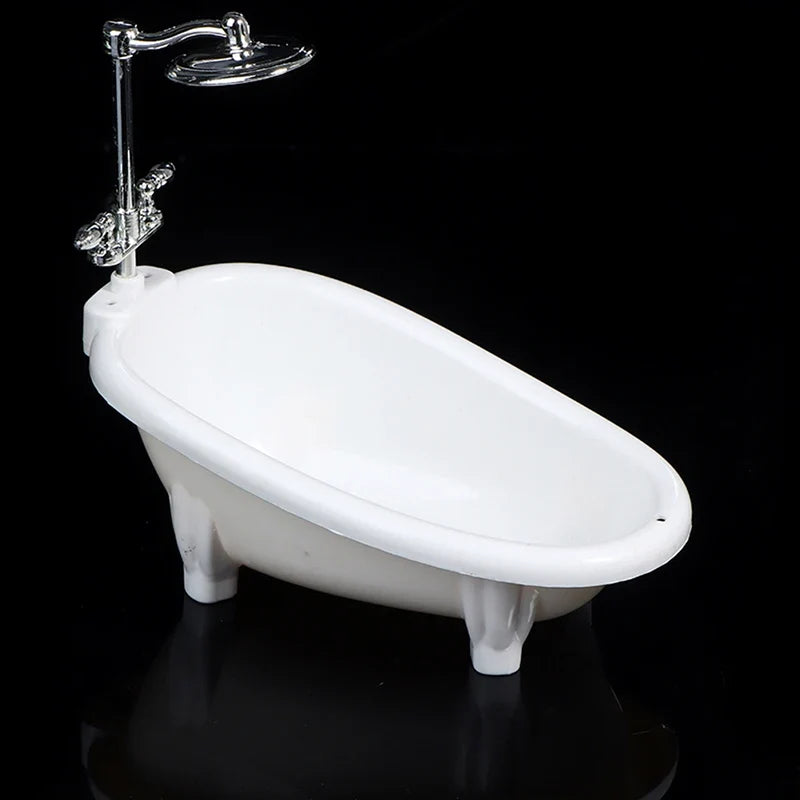 Dollhouse Miniature Bathtub – 1/6 Scale Bathroom Furniture Toy