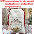 Personalised Baby 1st Christmas 2025 Woodland Deer Santa Sack
