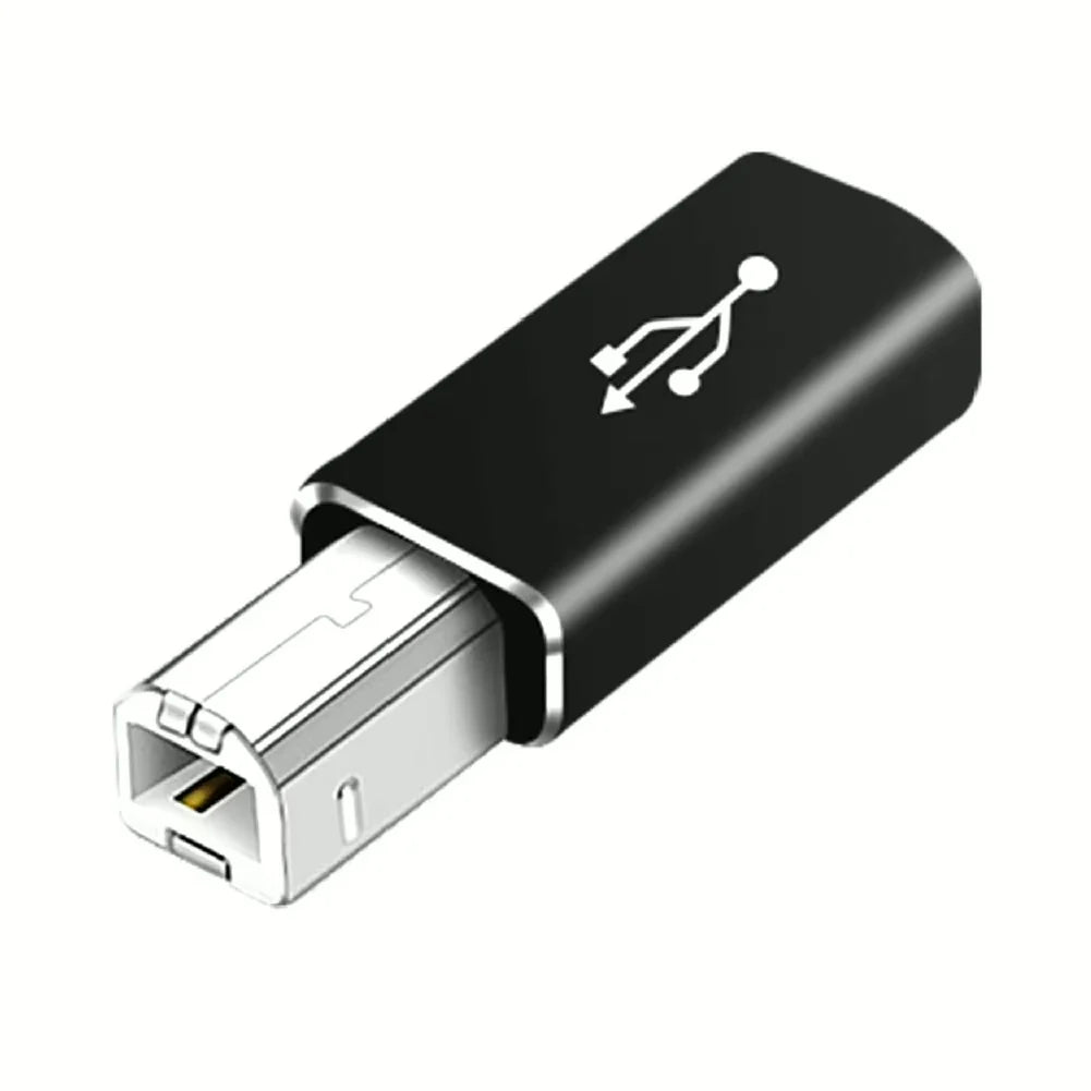 USB-B to USB-C Adapter – Printer, Scanner & MIDI Keyboard