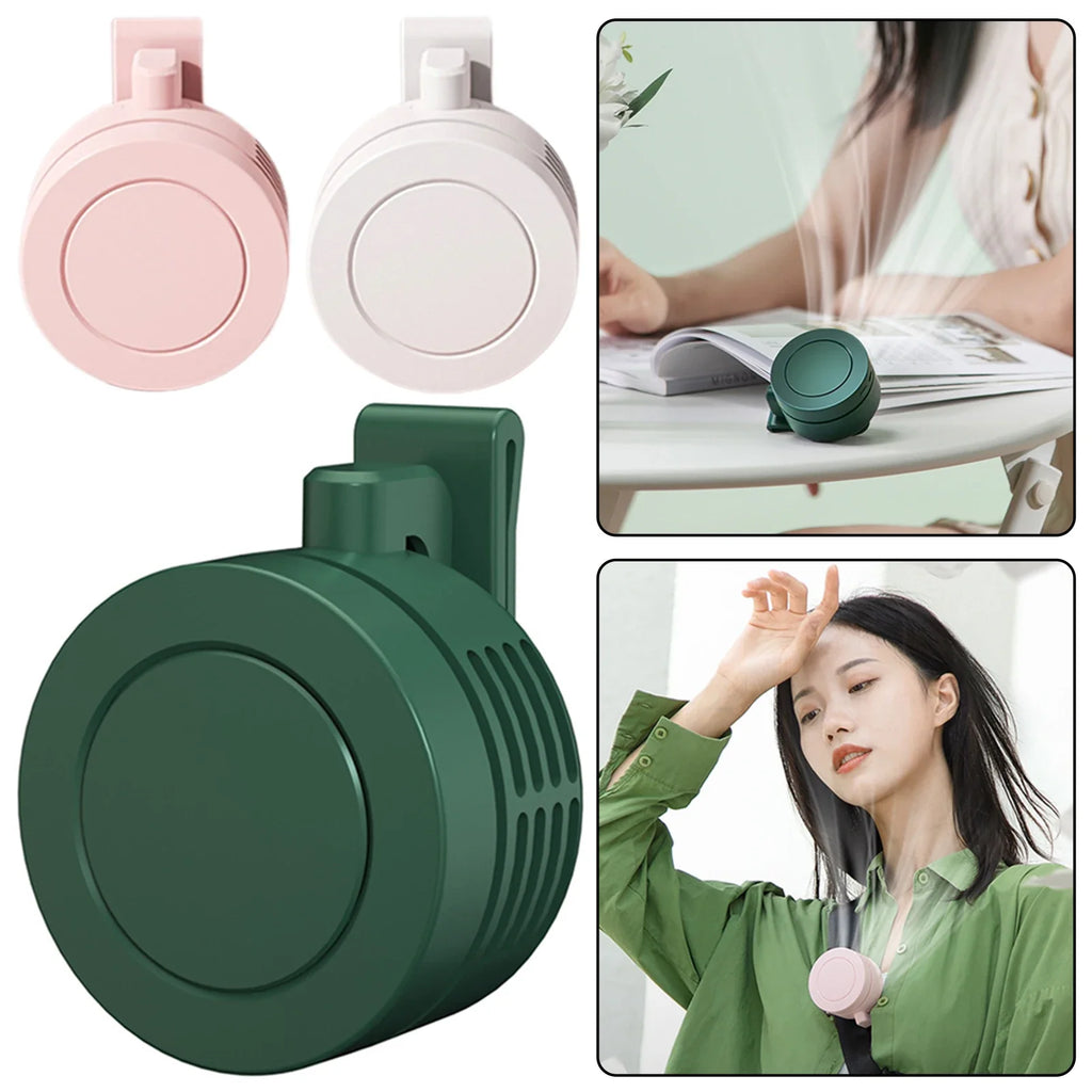 Portable Clip-On Waist Fan | USB Rechargeable 3-Speed Mini Fan