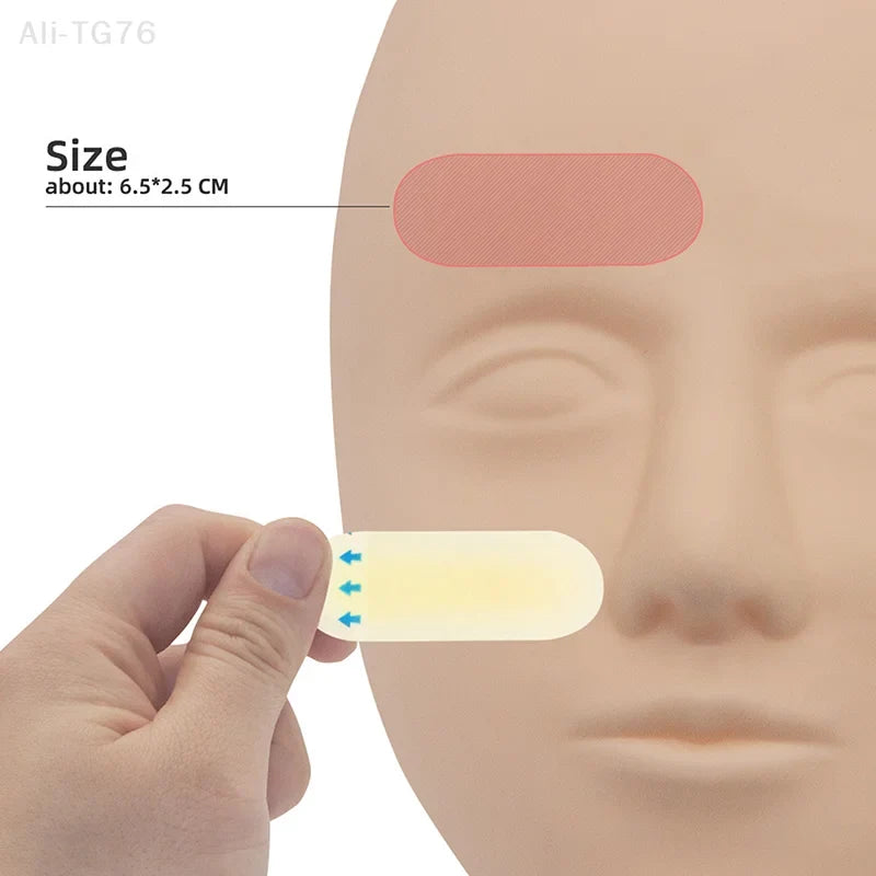 Silicone Eyebrow Tattoo Practice Skin Stickers – 10 Pack