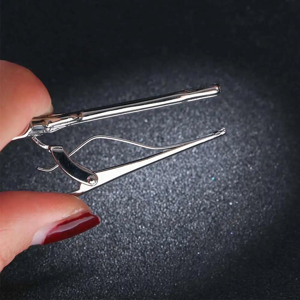 Silver Metal Tie Clip for Men – Key & Glasses Shape Novelty Pin