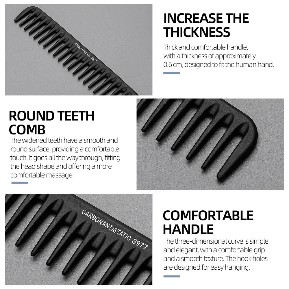 Carbon Antistatic Comb – Heat-Resistant Salon Styling Tool