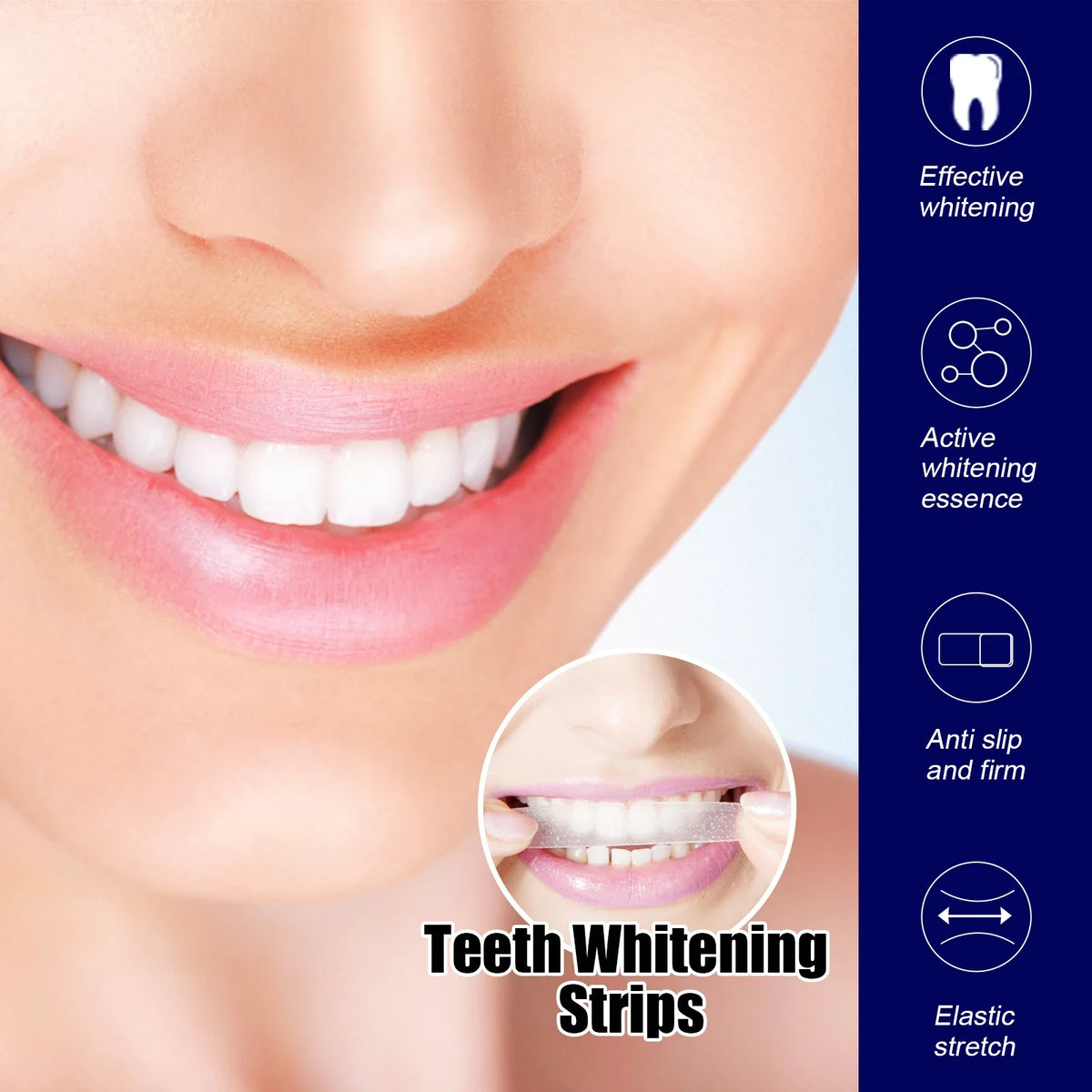 Eelhoe Teeth Whitening Strips – Mint Gel, 7 Strips/Box