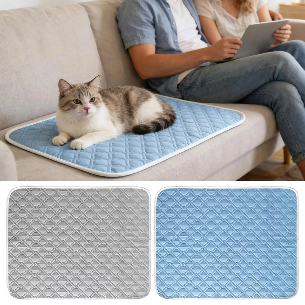Pet Cooling Mat for Dogs & Cats – Summer Ice Pad Bed