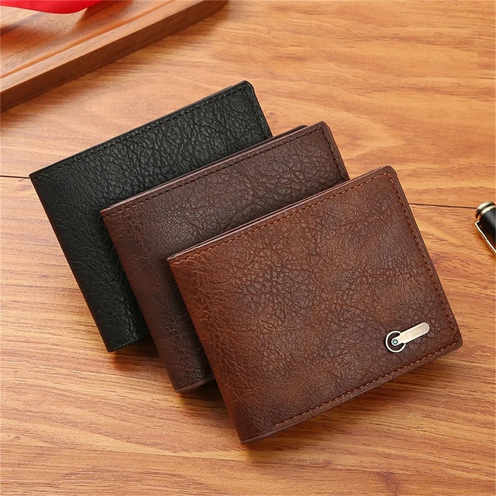 Men Wallet Vintage Women Wallets Men's Backpack Short Shoulder Bag