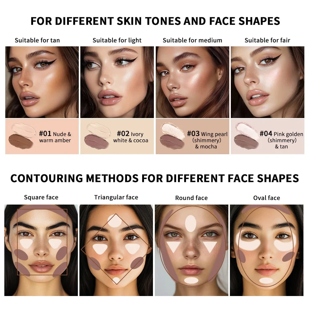 Lakerain 5D Dual-Ended Contour & Highlighter Stick | 12Hr Wear