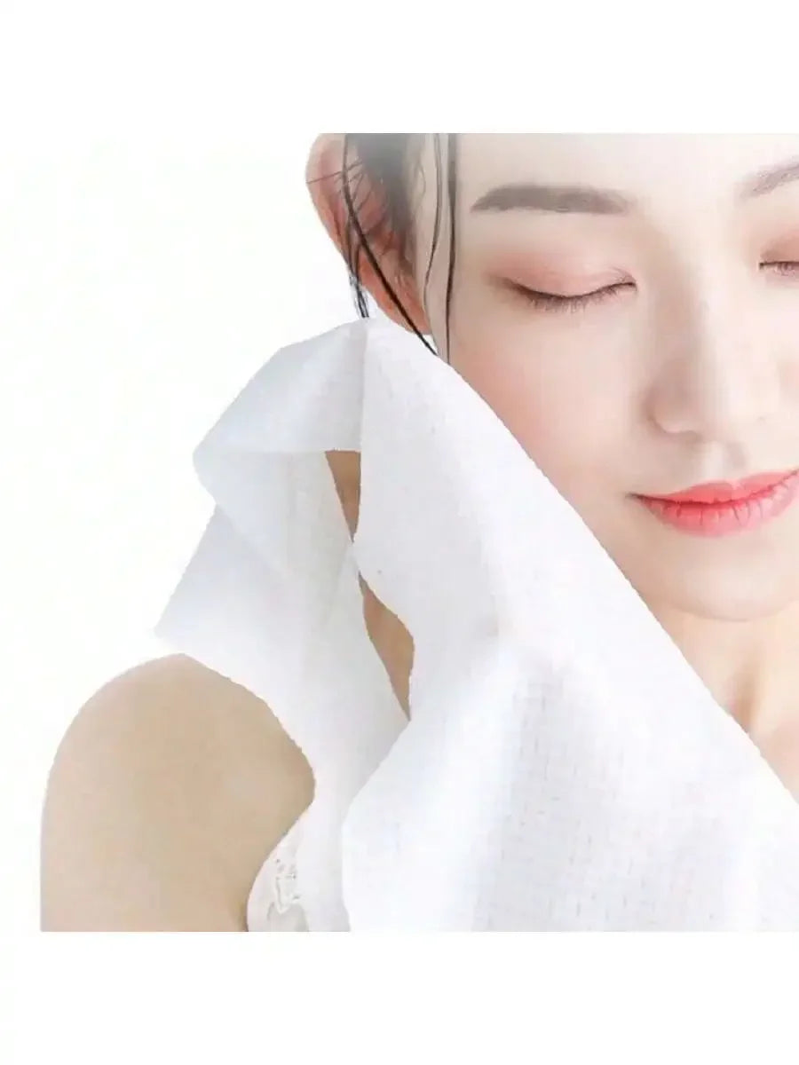 Disposable Face Towels 2-Pack 200ct | Soft Cotton Dry Wipes