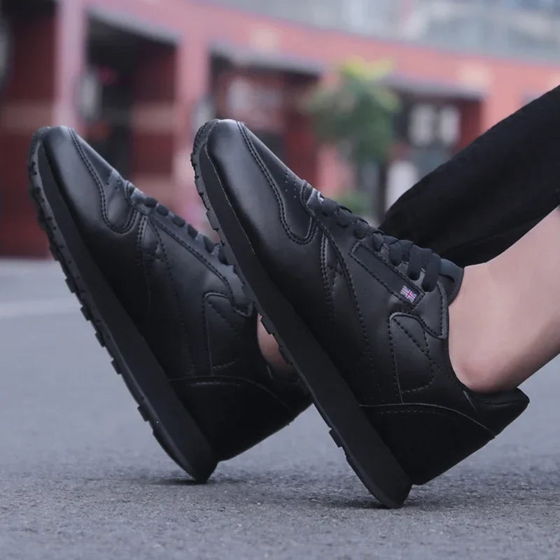 Men's Casual Vulcanized Sneakers – Breathable Lace-Up Sport Shoes
