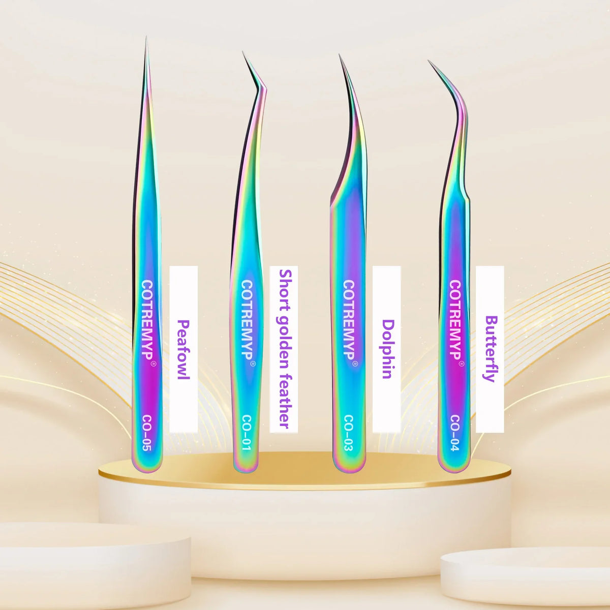 Slanted Stainless Steel Tweezers – Lash & Brow Precision Tool