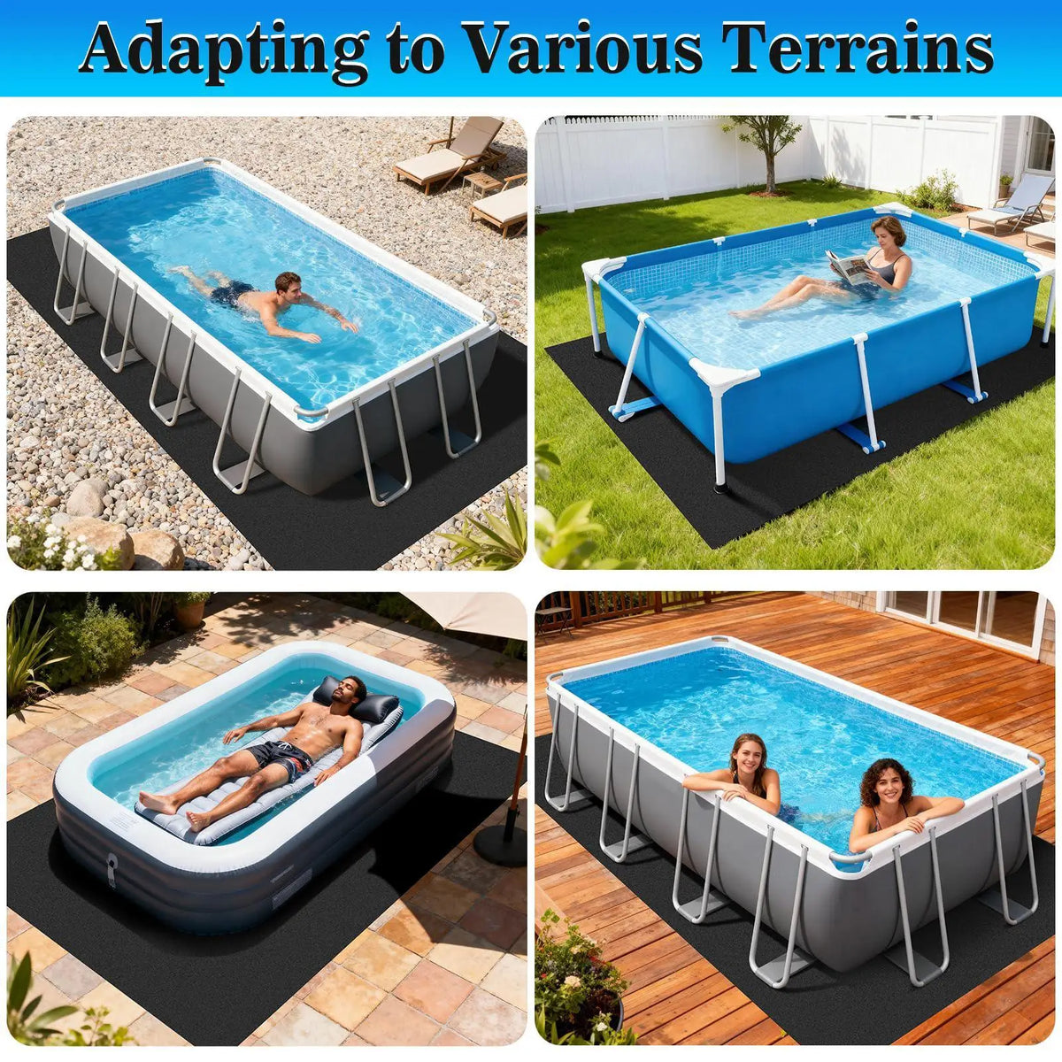 Heavy Duty Pool Liner Pad – Thickened Ground Cushion Mat