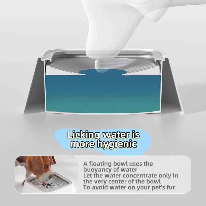 Spill-Proof Pet Water Bowl | Non-Slip Floating Bowl for Dogs & Cats