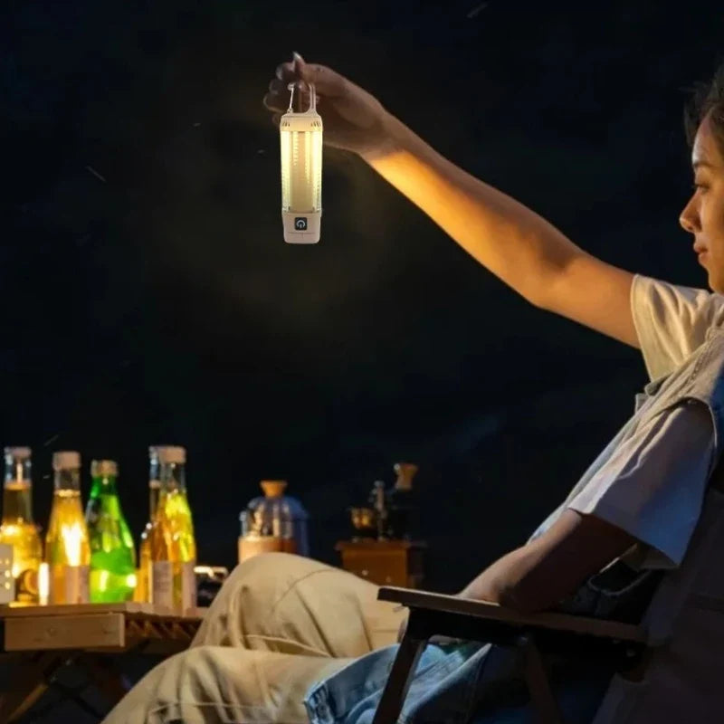 Rechargeable LED Camping Lantern | Candle Mode & Adjustable Color