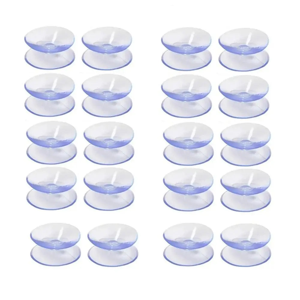 20Pcs Double-Sided Suction Cups – Clear Non-Slip PVC Pads