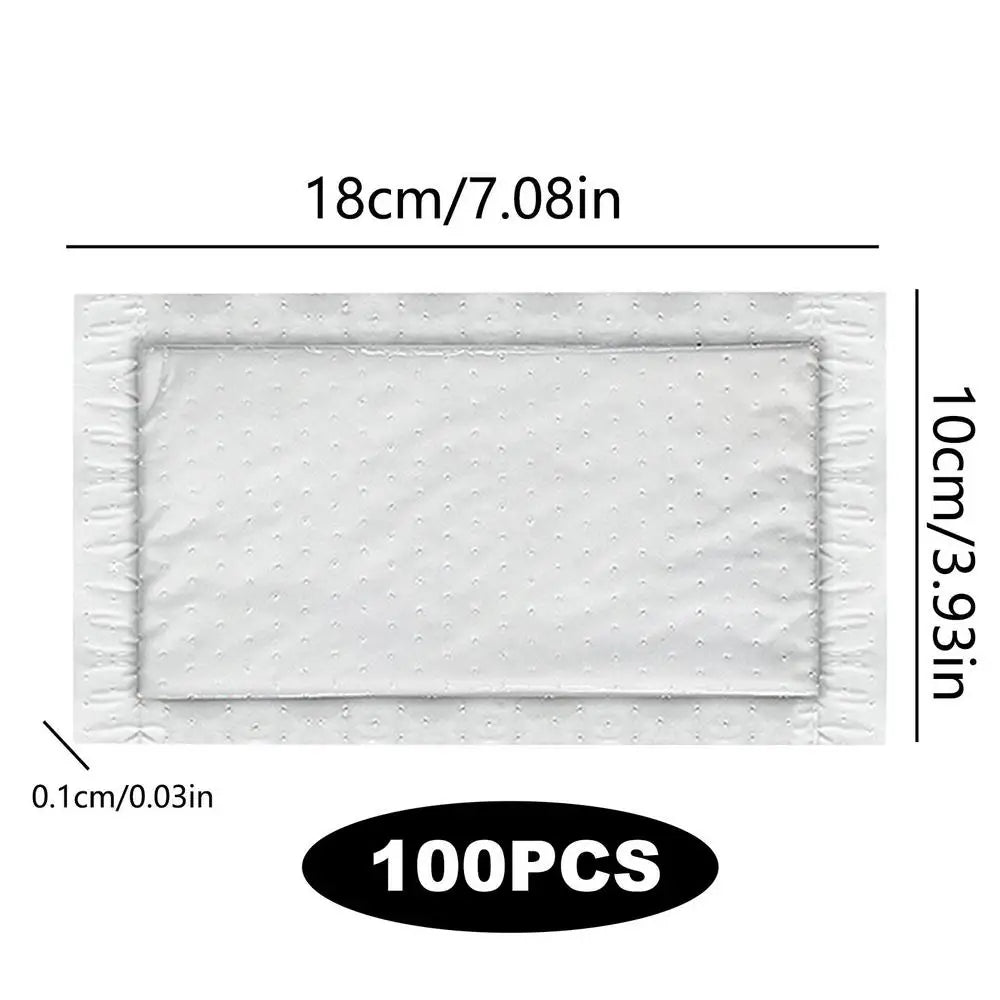 100-Pack Food-Safe Absorbent Pads for Meat, Fish & Produce