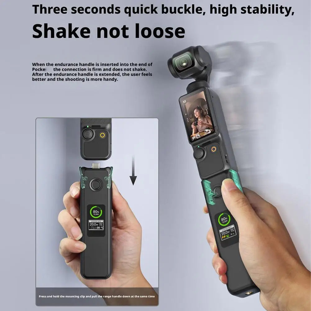 DJI OSMO Pocket 3 Fast Charging Battery Grip – 5000mAh