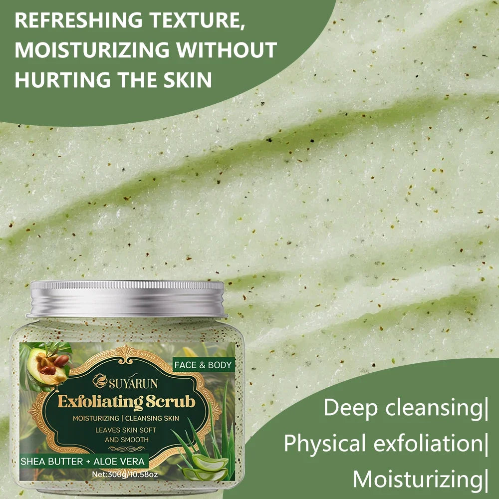 SUYARUN Shea Butter & Aloe Vera Exfoliating Face & Body Scrub