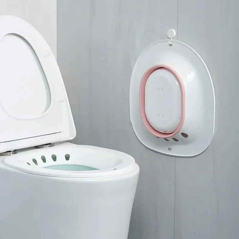 Portable Collapsible Sitz Bath with Flusher Hose | Postpartum Kit