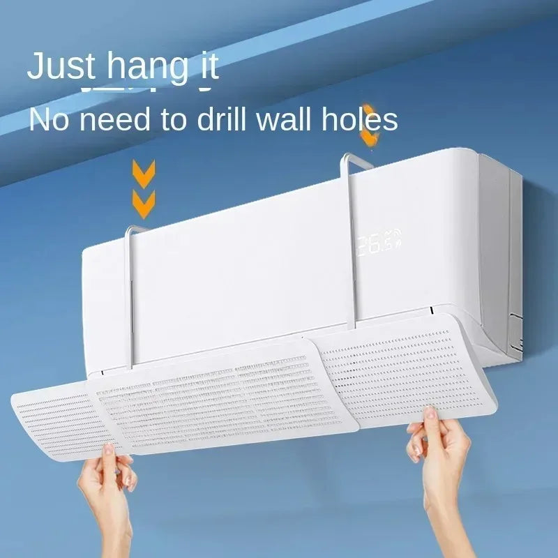 Adjustable Crescent AC Wind Deflector – Universal Wall Mounted