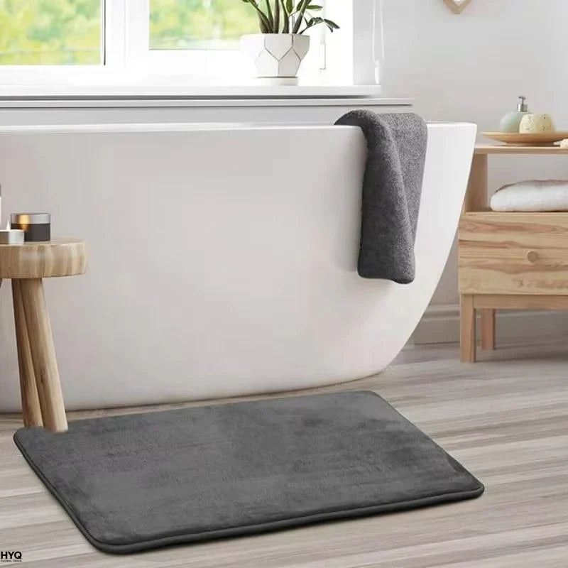 Absorbent Floor Mat Bath Anti Slip Coral Velvet Bathroom Door