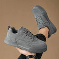 Men's Suede Low-Top Lace-Up Sneakers – Casual Street Style