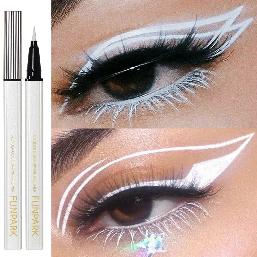 FUNPARK White Matte Liquid Eyeliner – Waterproof & Long-Lasting