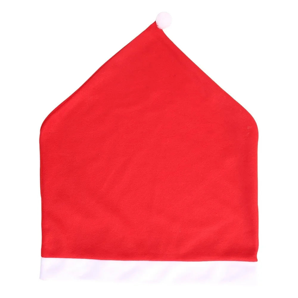 Christmas Chair Cover Red Wedding Meeting Flannel Restaurant Hotel